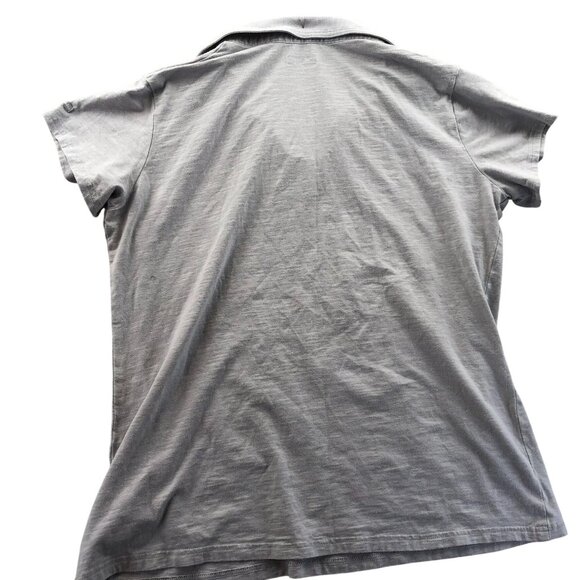 Columbia Womens Polo Shirt Large Short Sleeve Gray Athleisure Casual Classic - Picture 2 of 12